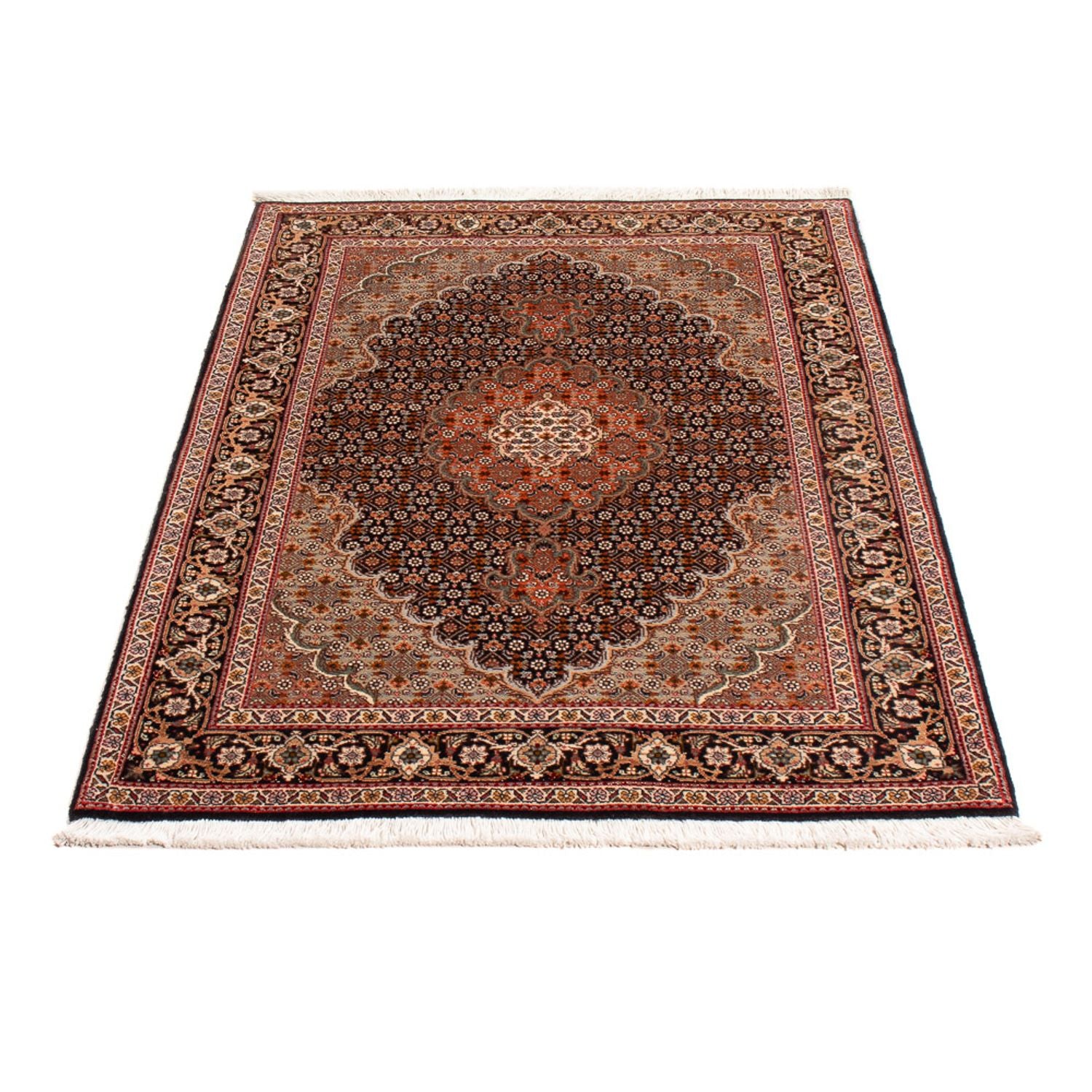 Alfombra Persa - Tabriz - Real - 122 x 84 cm - azul oscuro