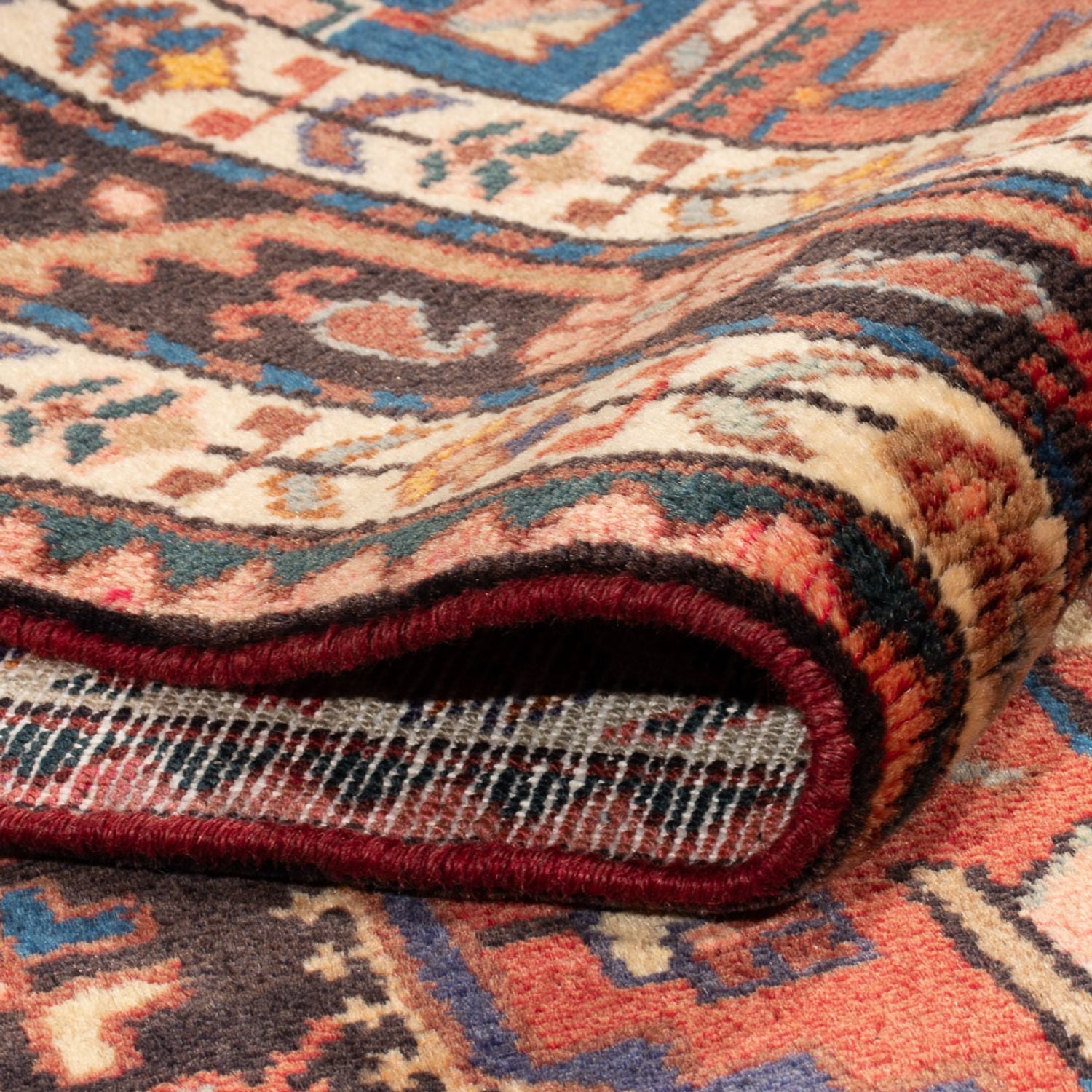 Alfombra persa - Nómada - 232 x 137 cm - azul oscuro