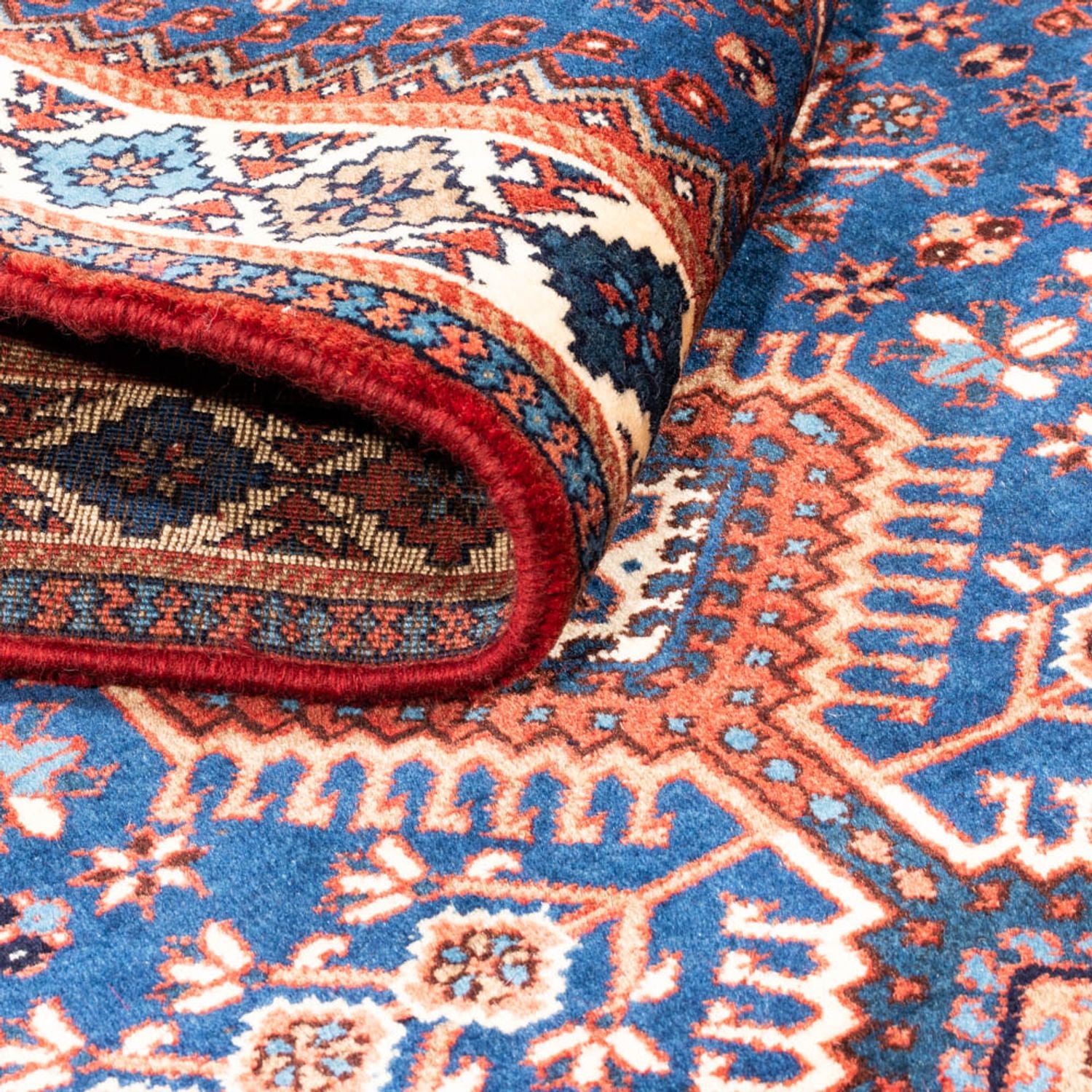Alfombra de pasillo Alfombra persa - Nómada - 192 x 85 cm - azul oscuro