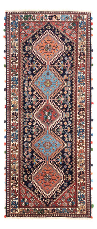 Alfombra de pasillo Alfombra persa - Nómada - 200 x 83 cm - azul oscuro