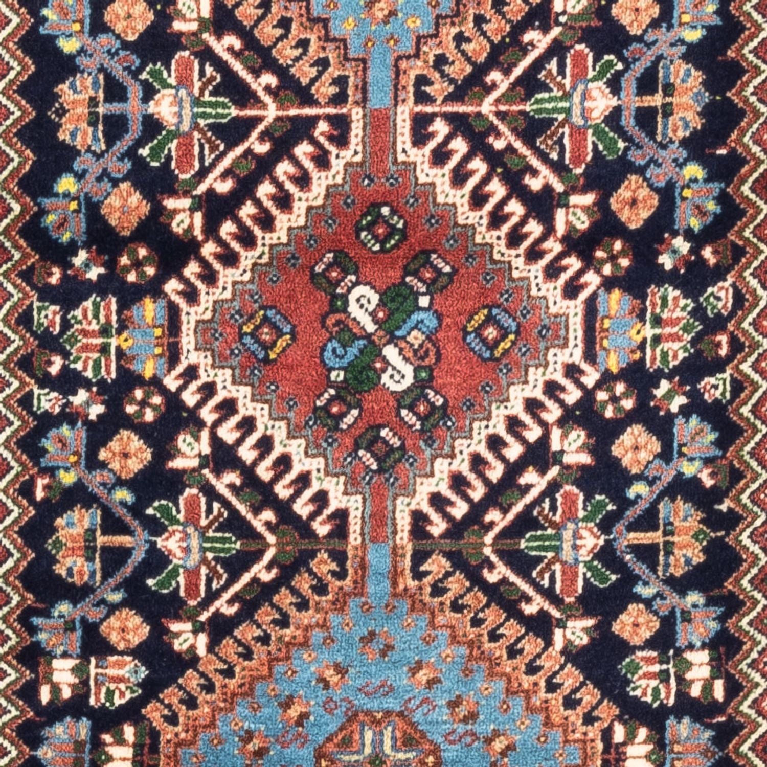 Alfombra de pasillo Alfombra persa - Nómada - 200 x 83 cm - azul oscuro