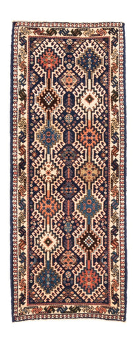 Alfombra de pasillo Alfombra persa - Nómada - 140 x 50 cm - azul oscuro