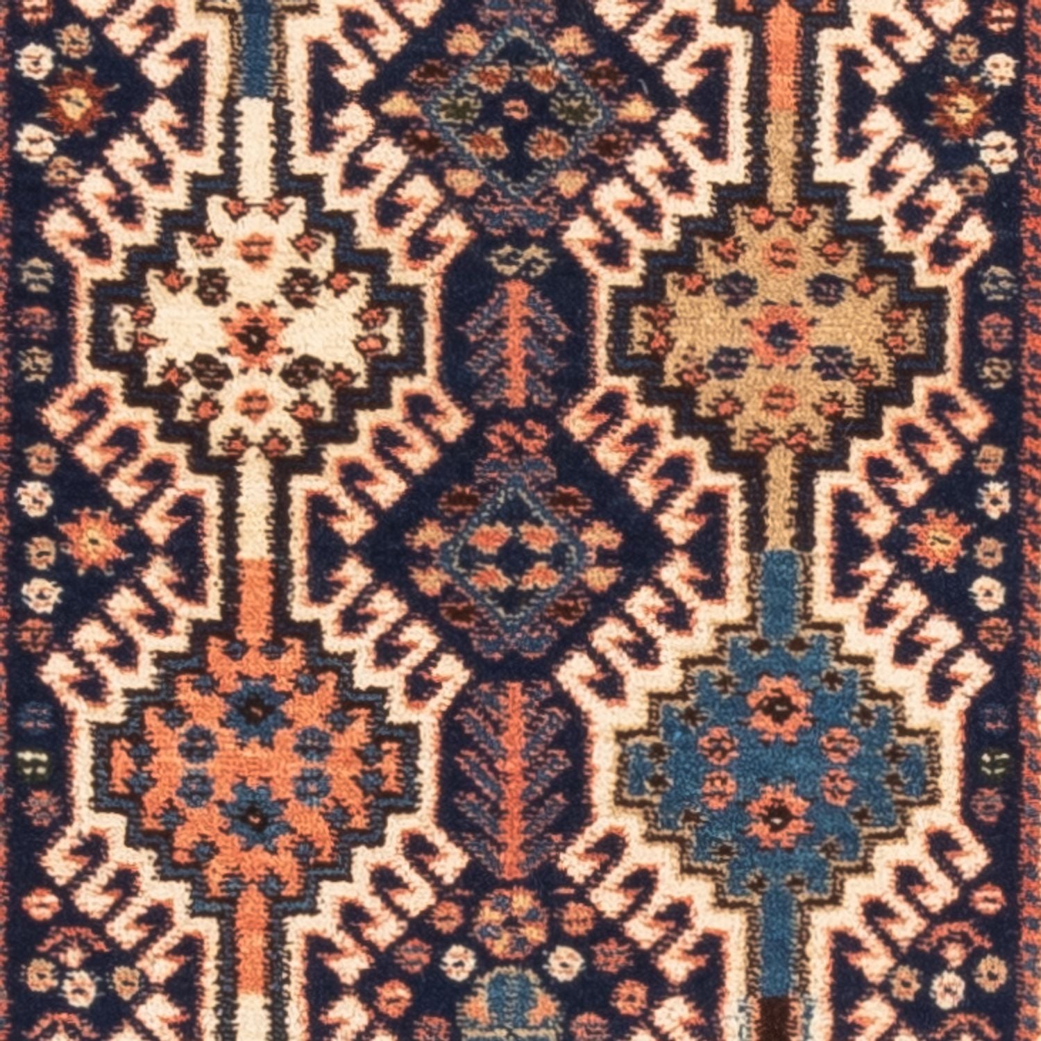 Alfombra de pasillo Alfombra persa - Nómada - 140 x 50 cm - azul oscuro