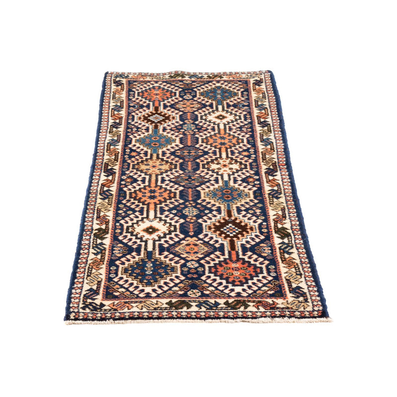 Alfombra de pasillo Alfombra persa - Nómada - 140 x 50 cm - azul oscuro