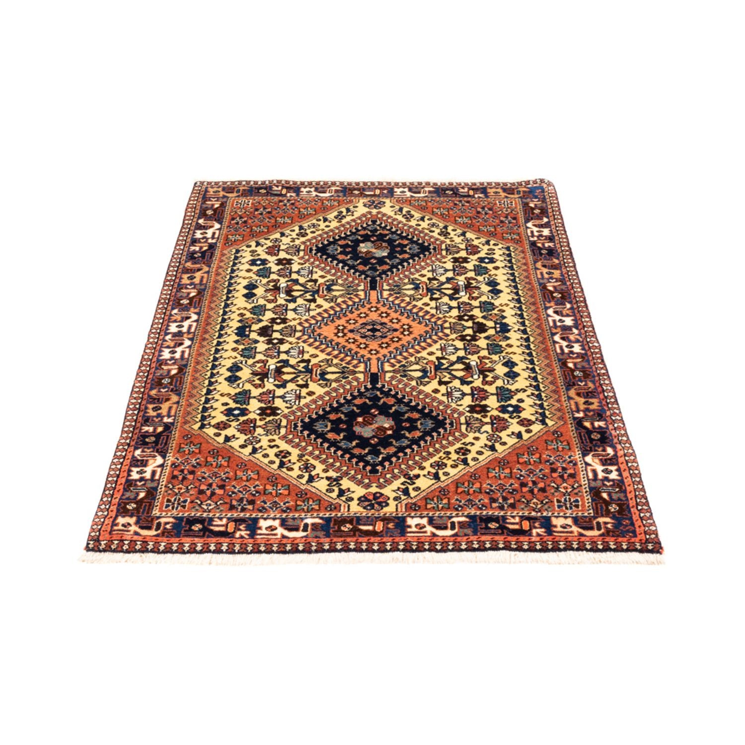 Alfombra persa - Nómada - 140 x 74 cm - crema