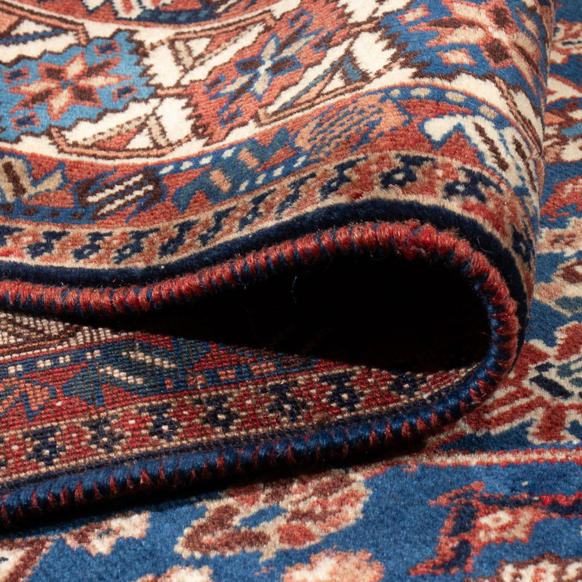 Alfombra persa - Nómada - 352 x 245 cm - azul oscuro