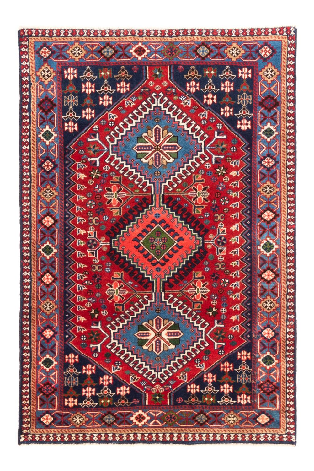 Alfombra persa - Nómada - 115 x 82 cm - rojo