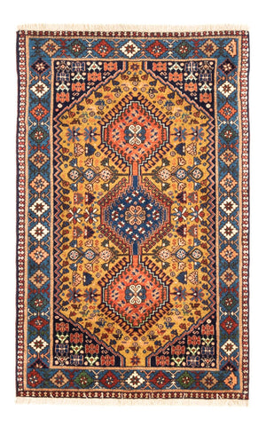 Alfombra persa - Nómada - 130 x 80 cm - amarillo