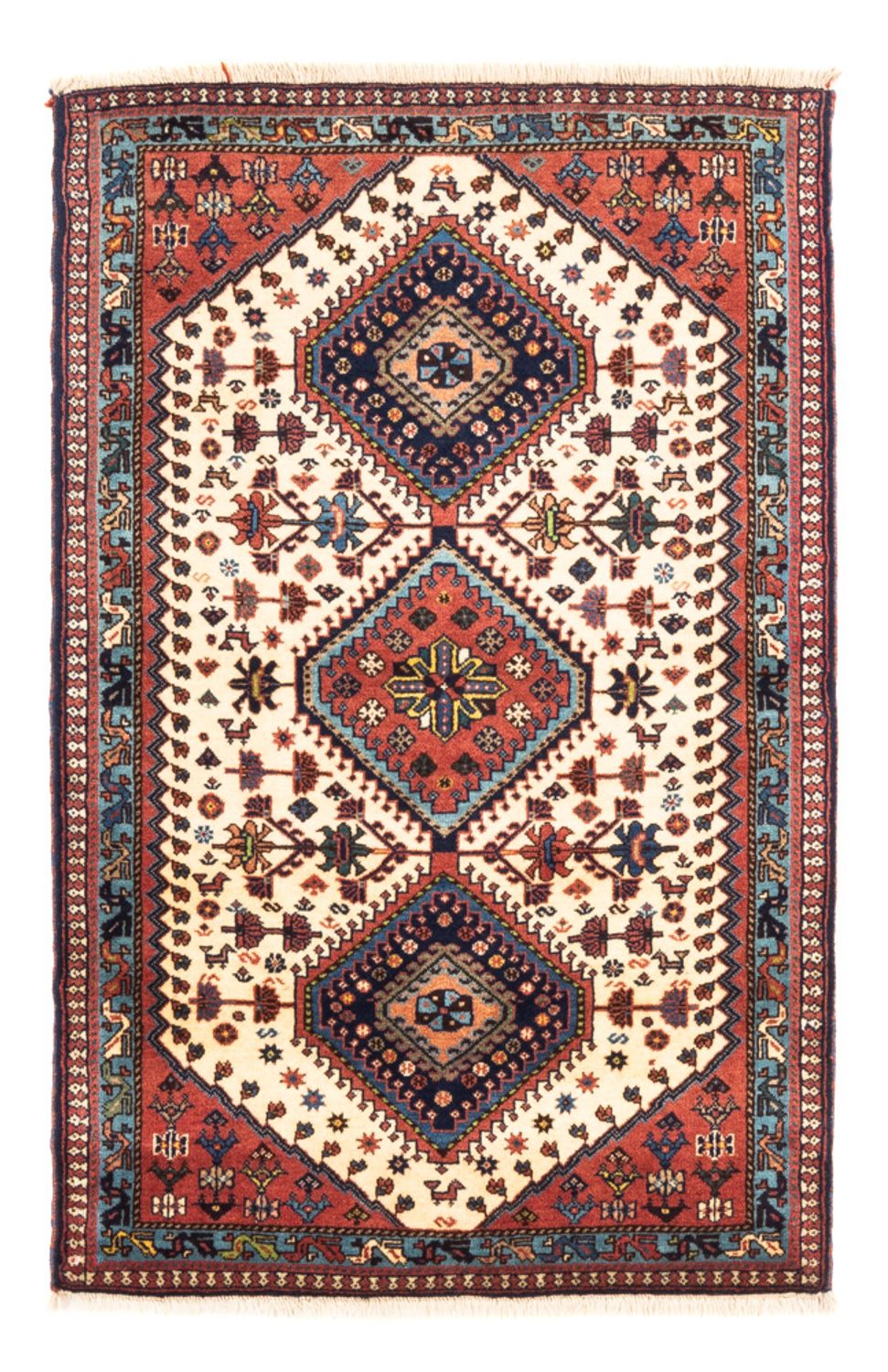 Alfombra persa - Nómada - 130 x 82 cm - crema