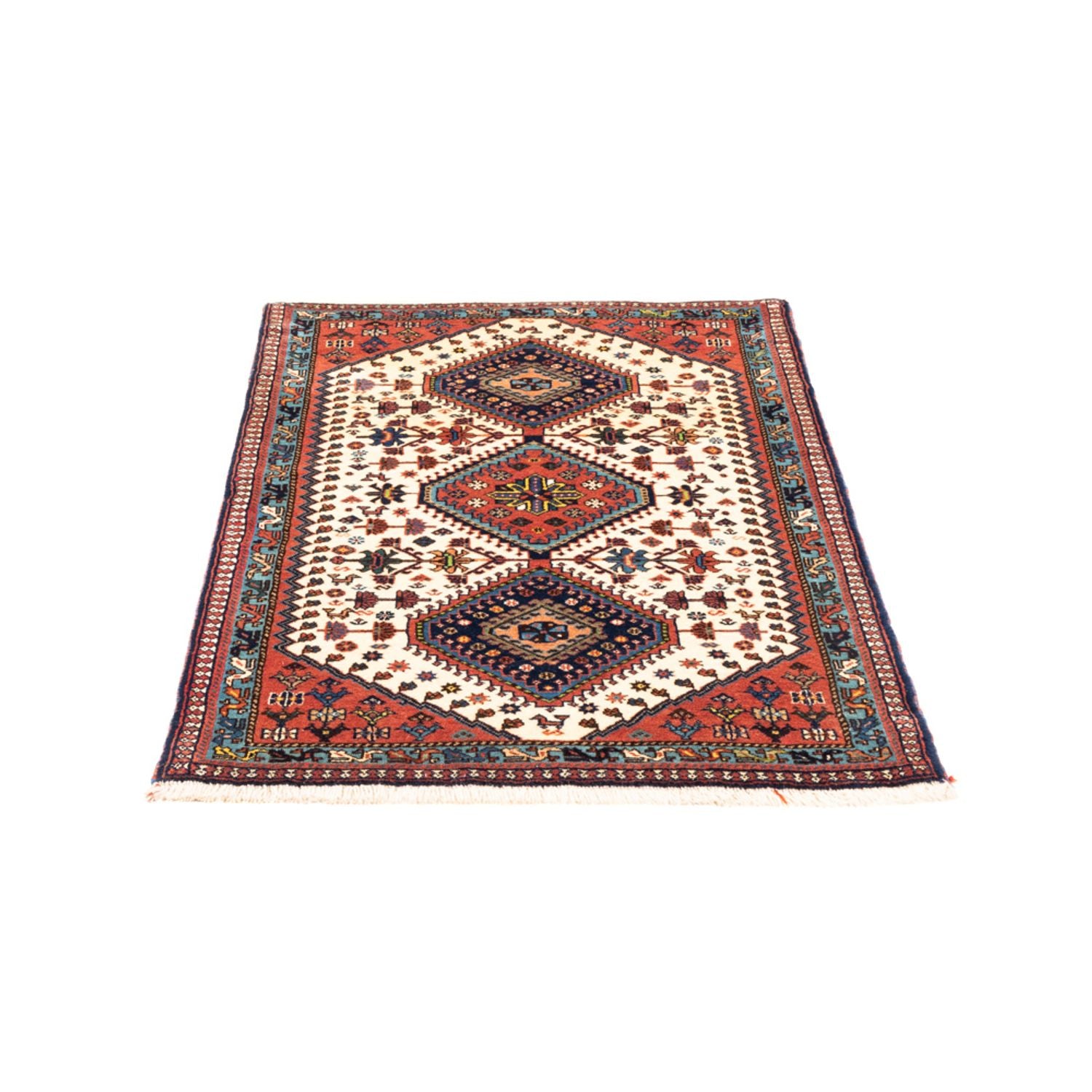 Alfombra persa - Nómada - 130 x 82 cm - crema