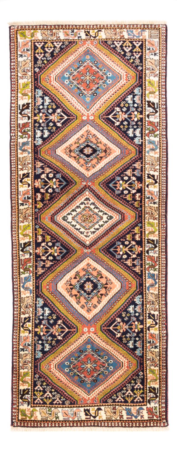 Alfombra de pasillo Alfombra persa - Nómada - 198 x 80 cm - azul oscuro