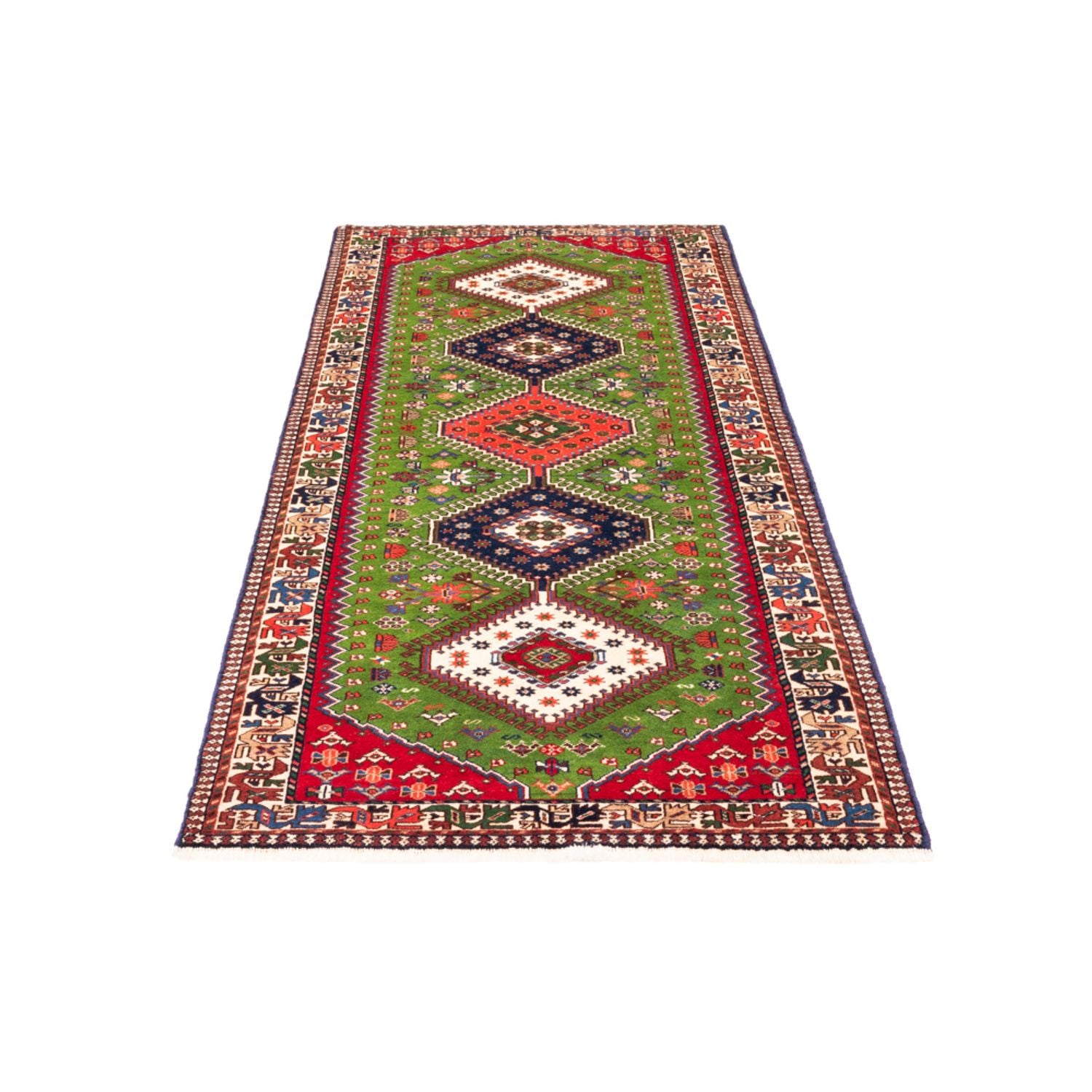 Alfombra de pasillo Alfombra persa - Nómada - 212 x 80 cm - verde