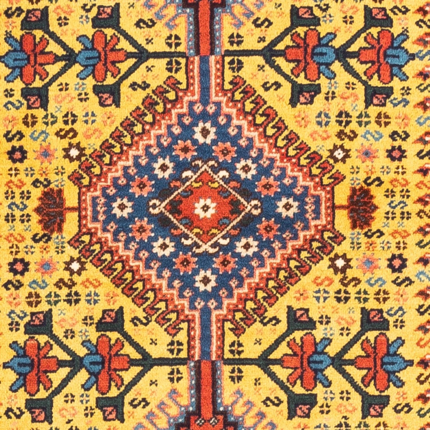 Alfombra de pasillo Alfombra persa - Nómada - 195 x 83 cm - amarillo