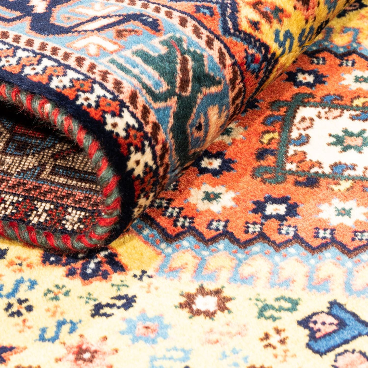 Alfombra de pasillo Alfombra persa - Nómada - 195 x 83 cm - amarillo