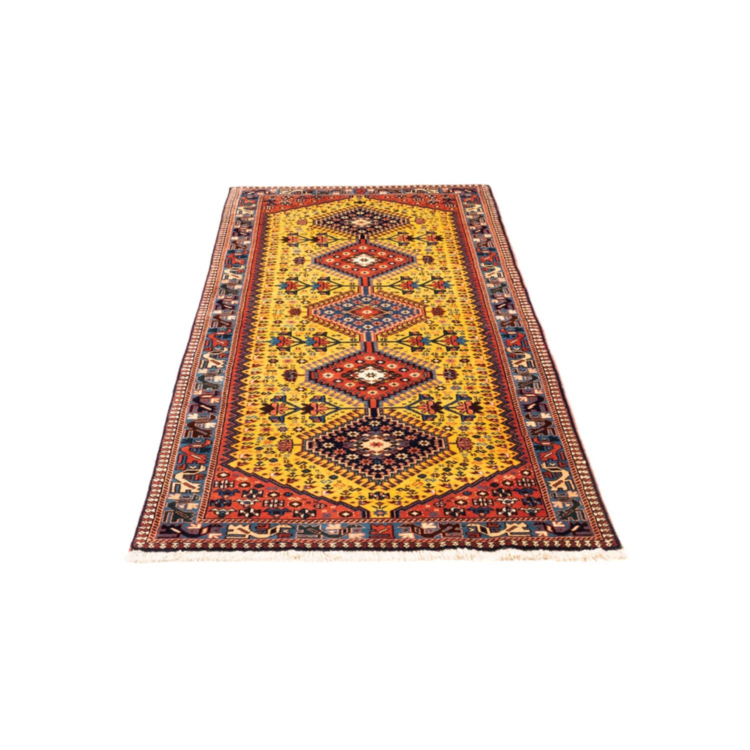 Alfombra de pasillo Alfombra persa - Nómada - 195 x 83 cm - amarillo