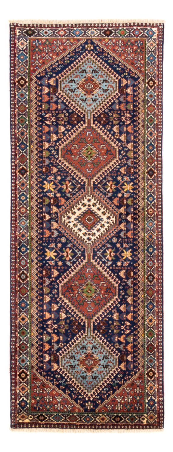 Alfombra de pasillo Alfombra persa - Nómada - 204 x 80 cm - azul oscuro