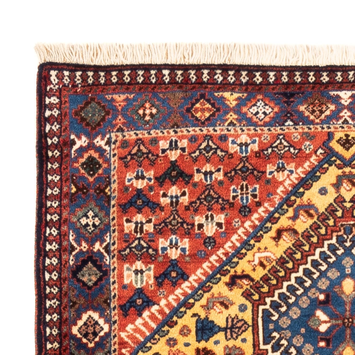 Alfombra persa - Nómada - 148 x 85 cm - amarillo