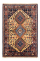 Alfombra persa - Nómada - 132 x 87 cm - amarillo