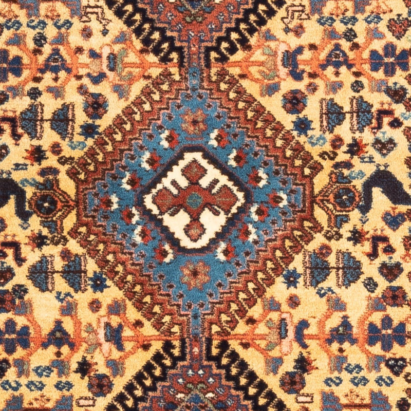 Alfombra persa - Nómada - 132 x 87 cm - amarillo