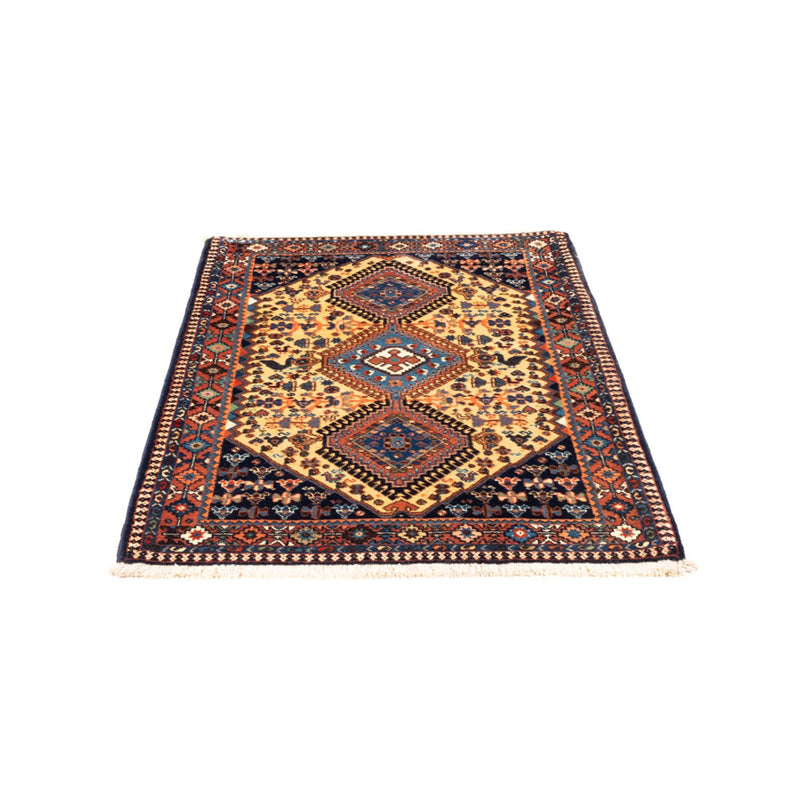 Alfombra persa - Nómada - 132 x 87 cm - amarillo