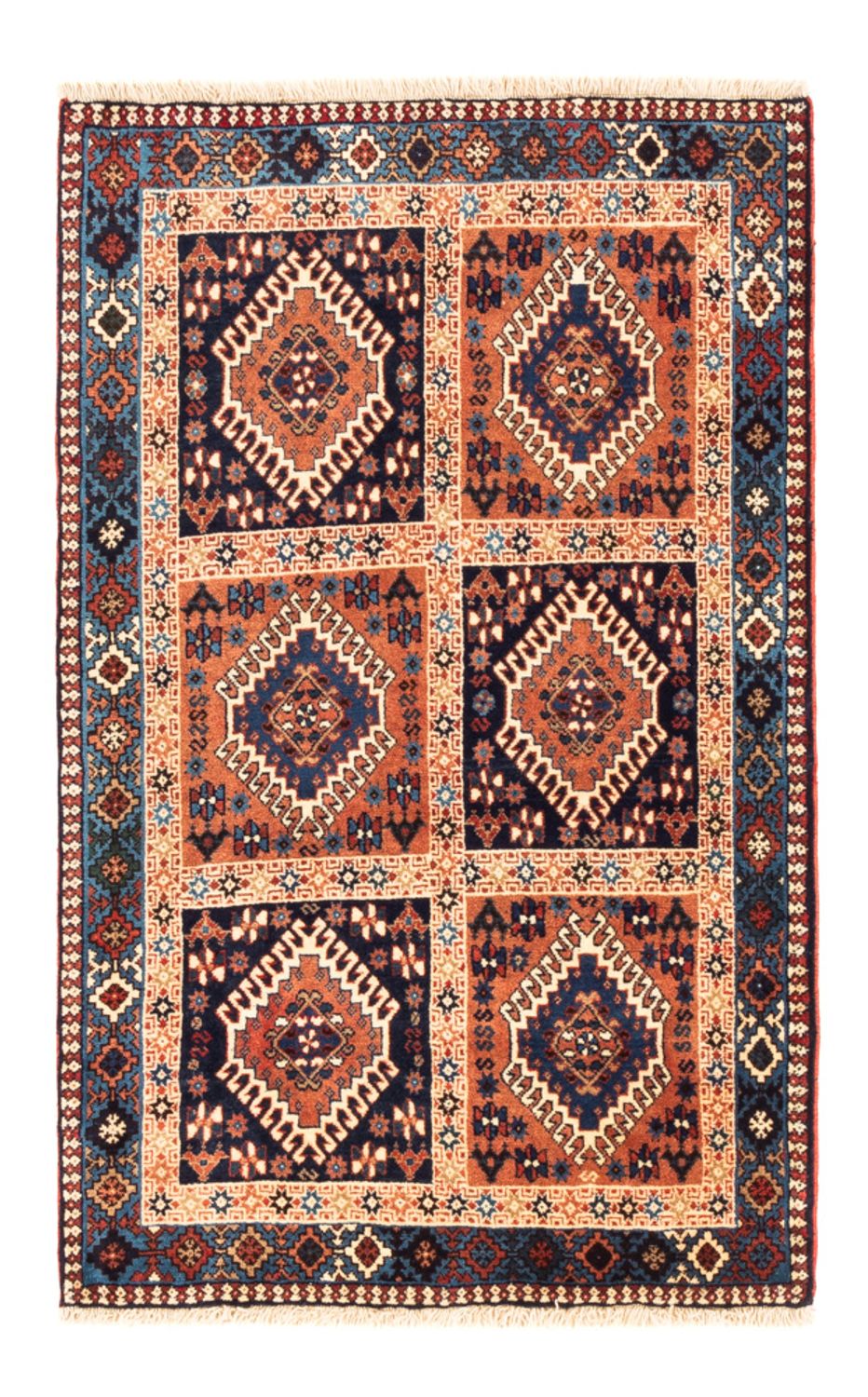 Alfombra persa - Nómada - 128 x 80 cm - multicolor
