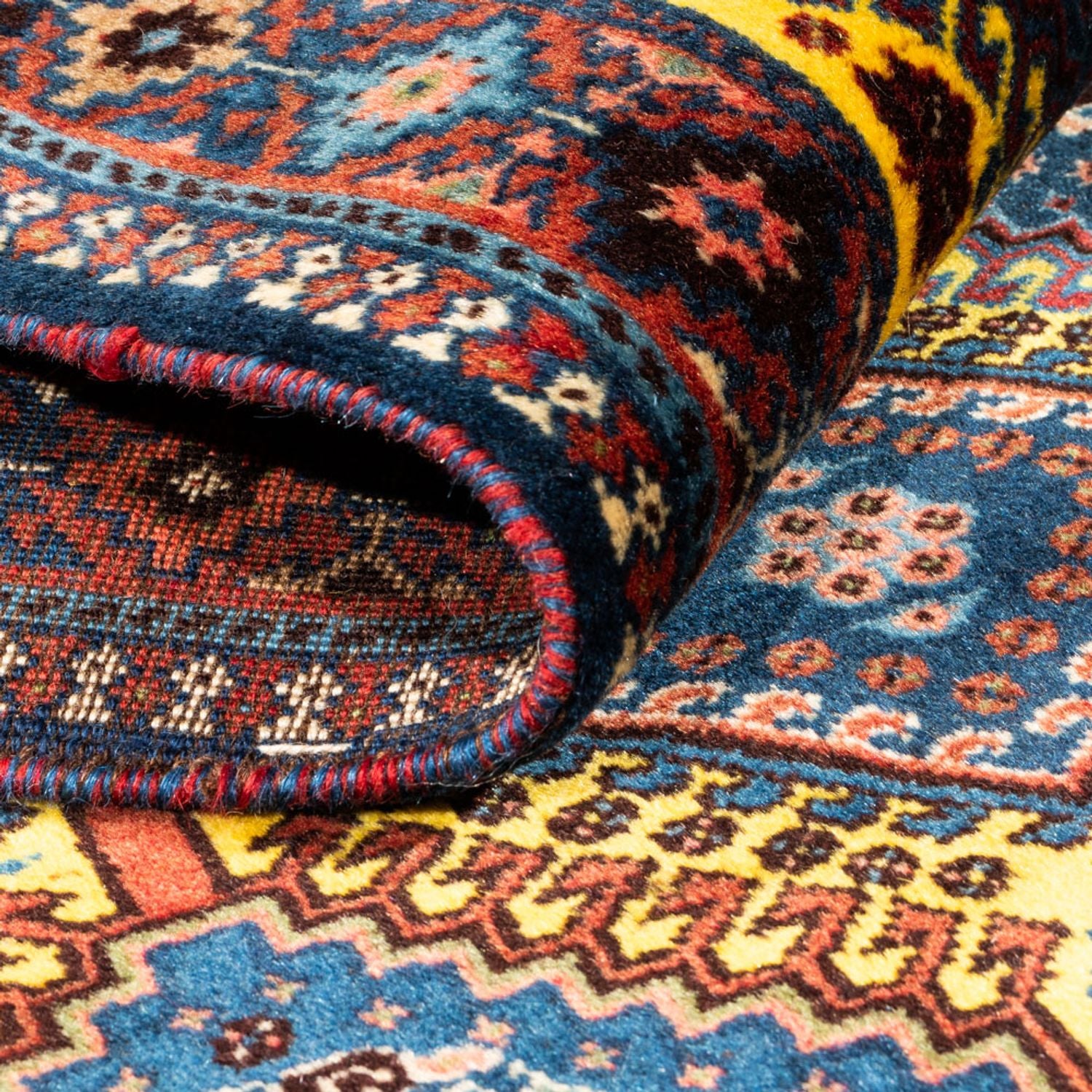 Alfombra persa - Nómada - 128 x 78 cm - amarillo