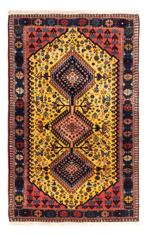 Alfombra persa - Nómada - 132 x 85 cm - amarillo