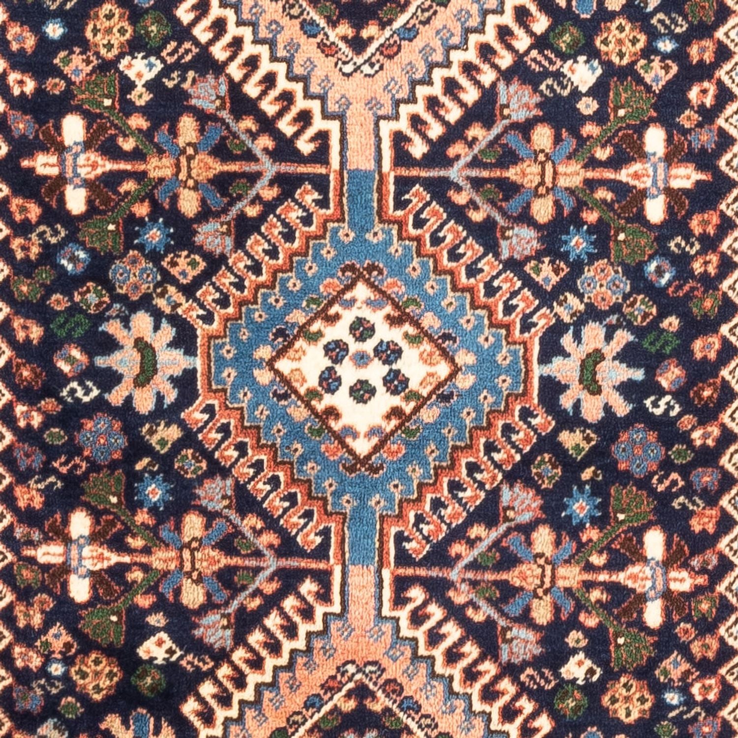 Alfombra persa - Nómada - 130 x 82 cm - azul oscuro