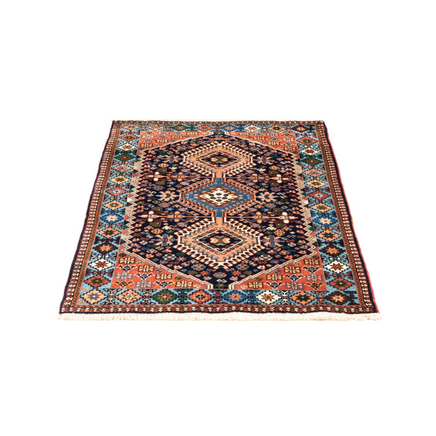 Alfombra persa - Nómada - 130 x 82 cm - azul oscuro