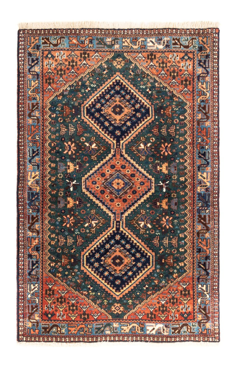 Alfombra persa - Nómada - 127 x 85 cm - azul oscuro