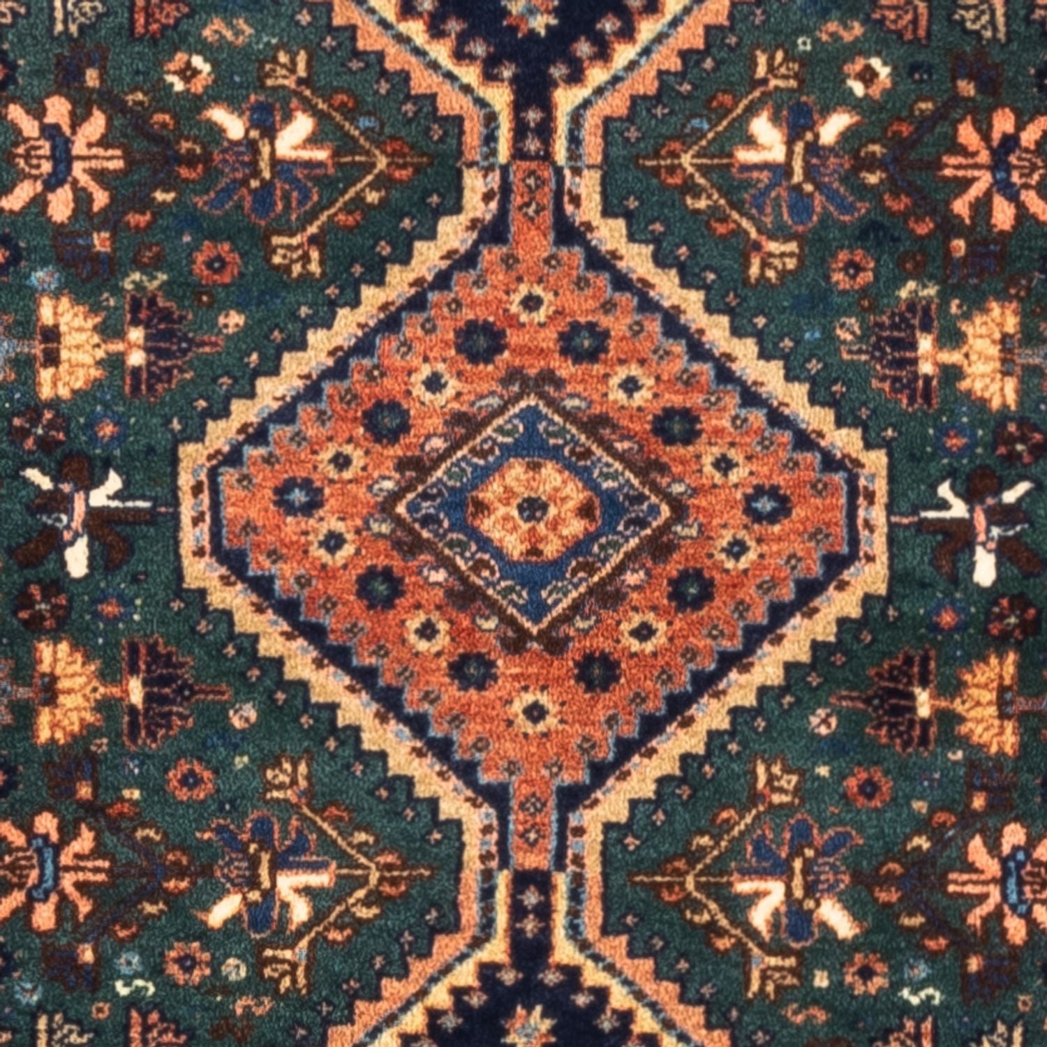 Alfombra persa - Nómada - 127 x 85 cm - azul oscuro