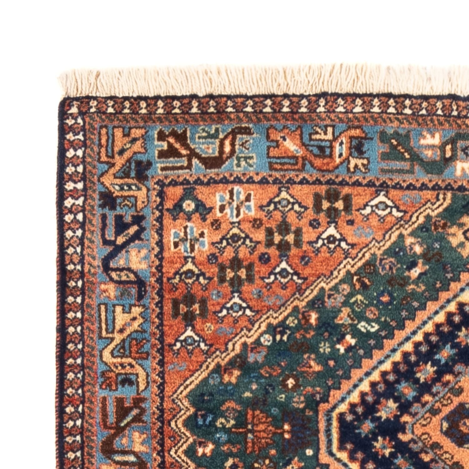 Alfombra persa - Nómada - 127 x 85 cm - azul oscuro