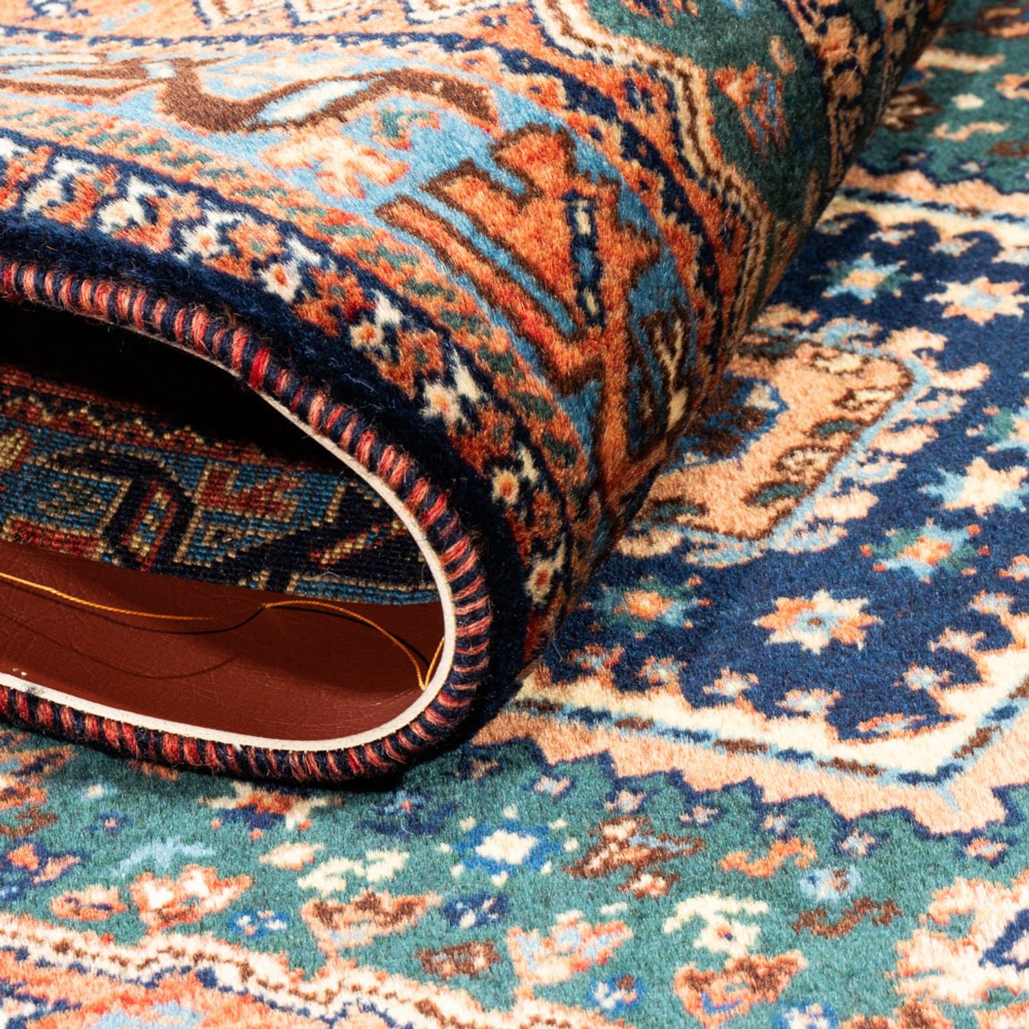 Alfombra persa - Nómada - 127 x 85 cm - azul oscuro