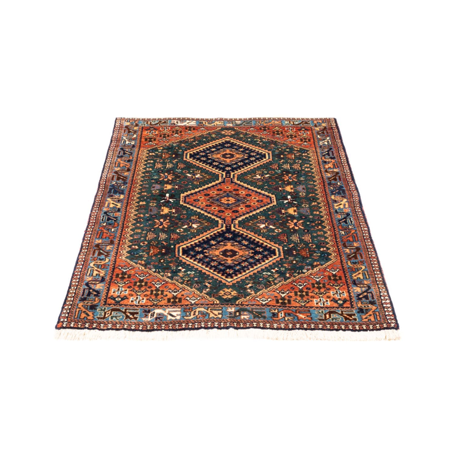 Alfombra persa - Nómada - 127 x 85 cm - azul oscuro