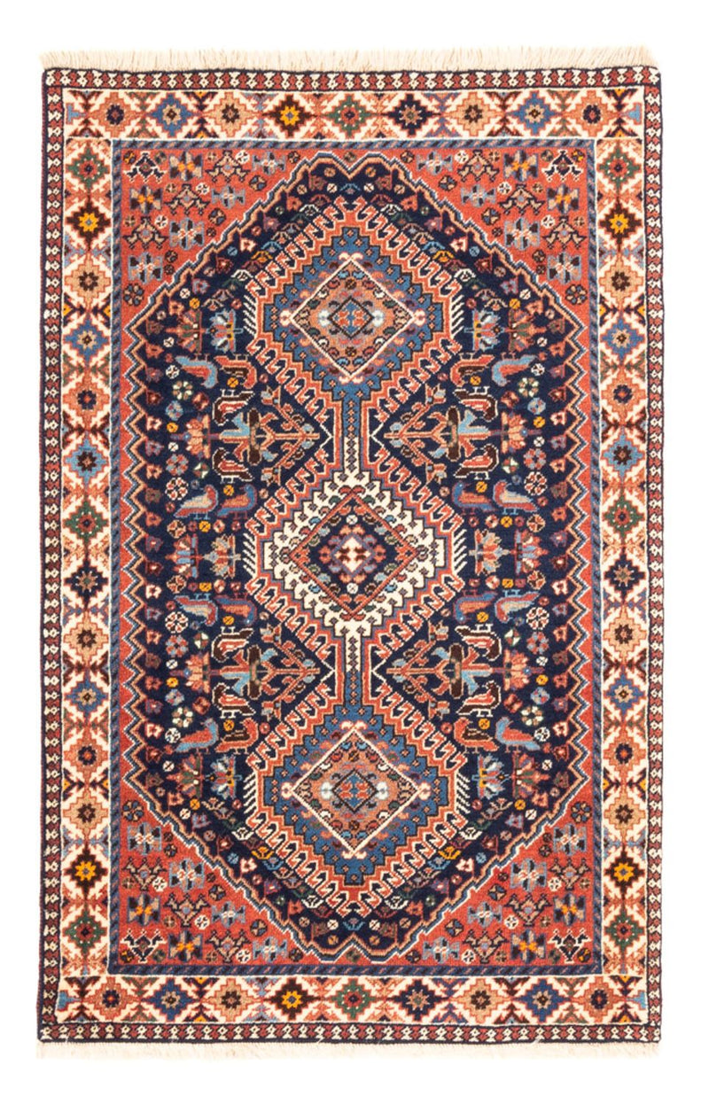 Alfombra persa - Nómada - 125 x 80 cm - azul oscuro