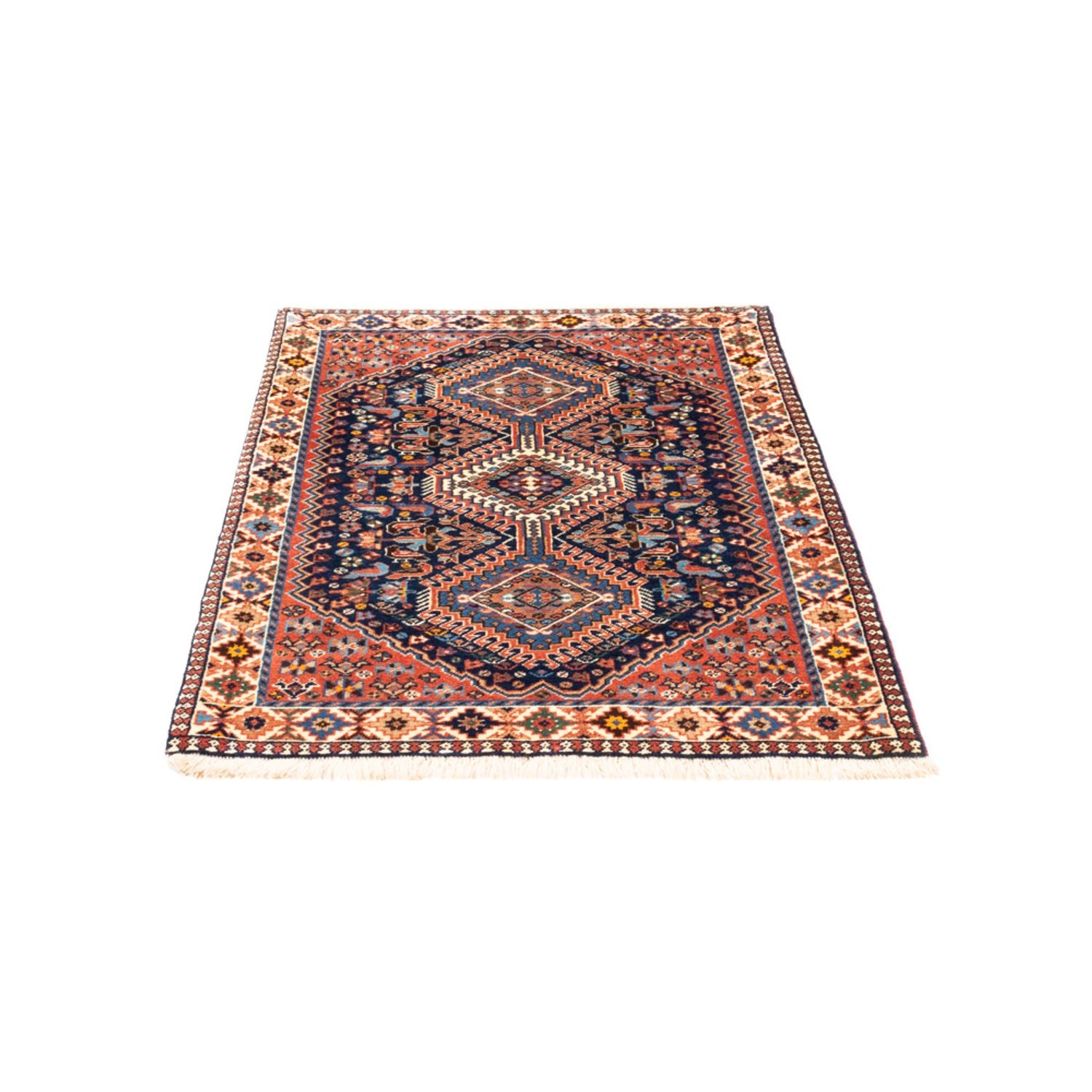 Alfombra persa - Nómada - 125 x 80 cm - azul oscuro