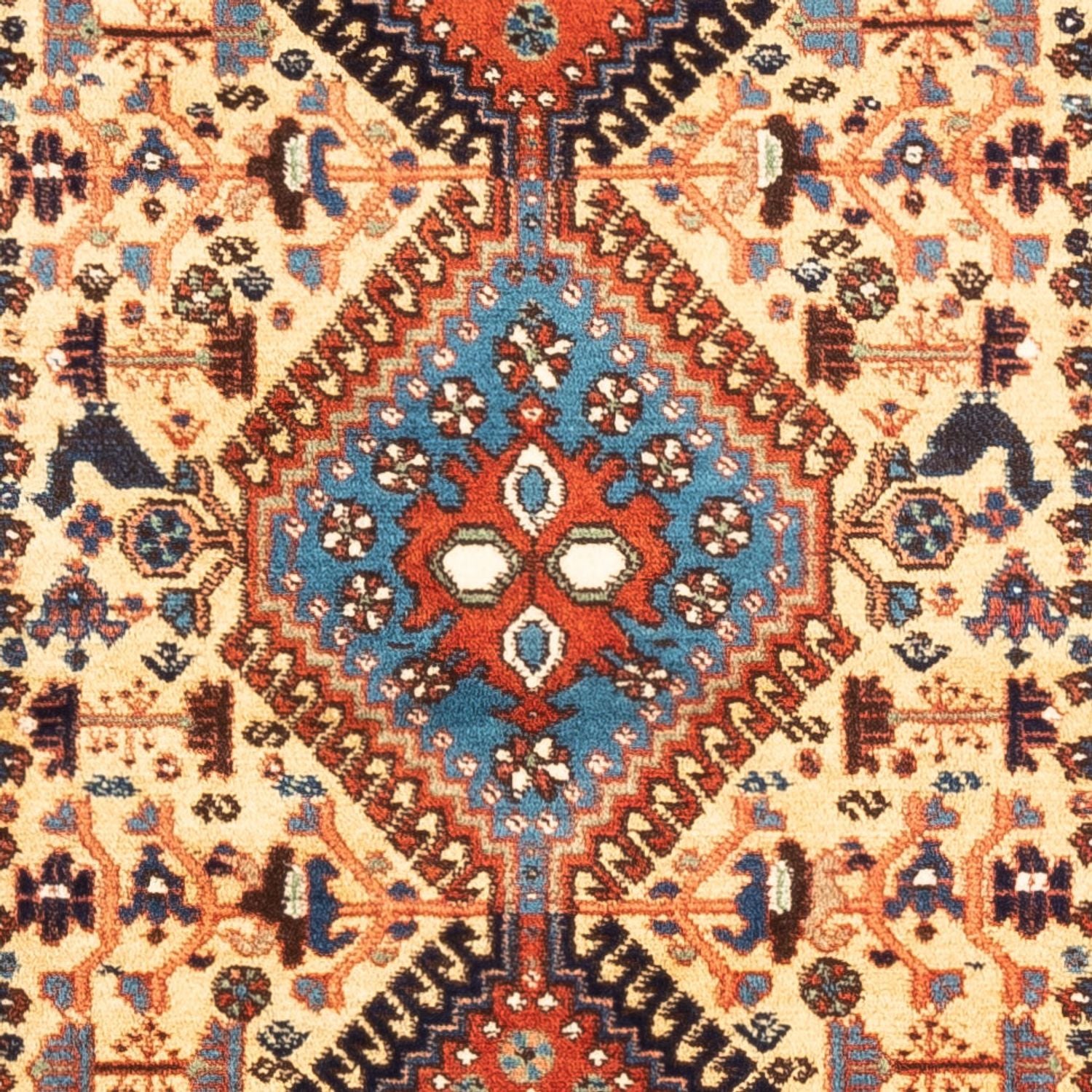 Alfombra persa - Nómada - 130 x 84 cm - crema
