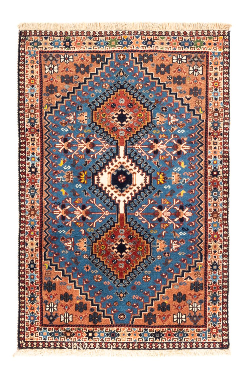 Alfombra persa - Nómada - 122 x 83 cm - azul