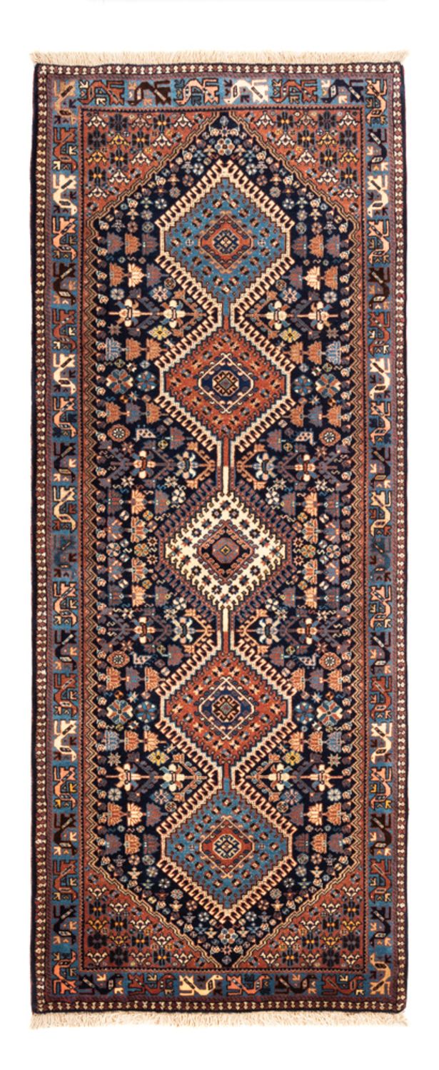 Alfombra de pasillo Alfombra persa - Nómada - 202 x 84 cm - azul oscuro