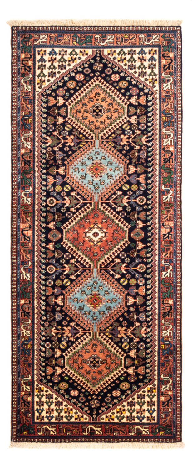 Alfombra de pasillo Alfombra persa - Nómada - 200 x 83 cm - azul oscuro