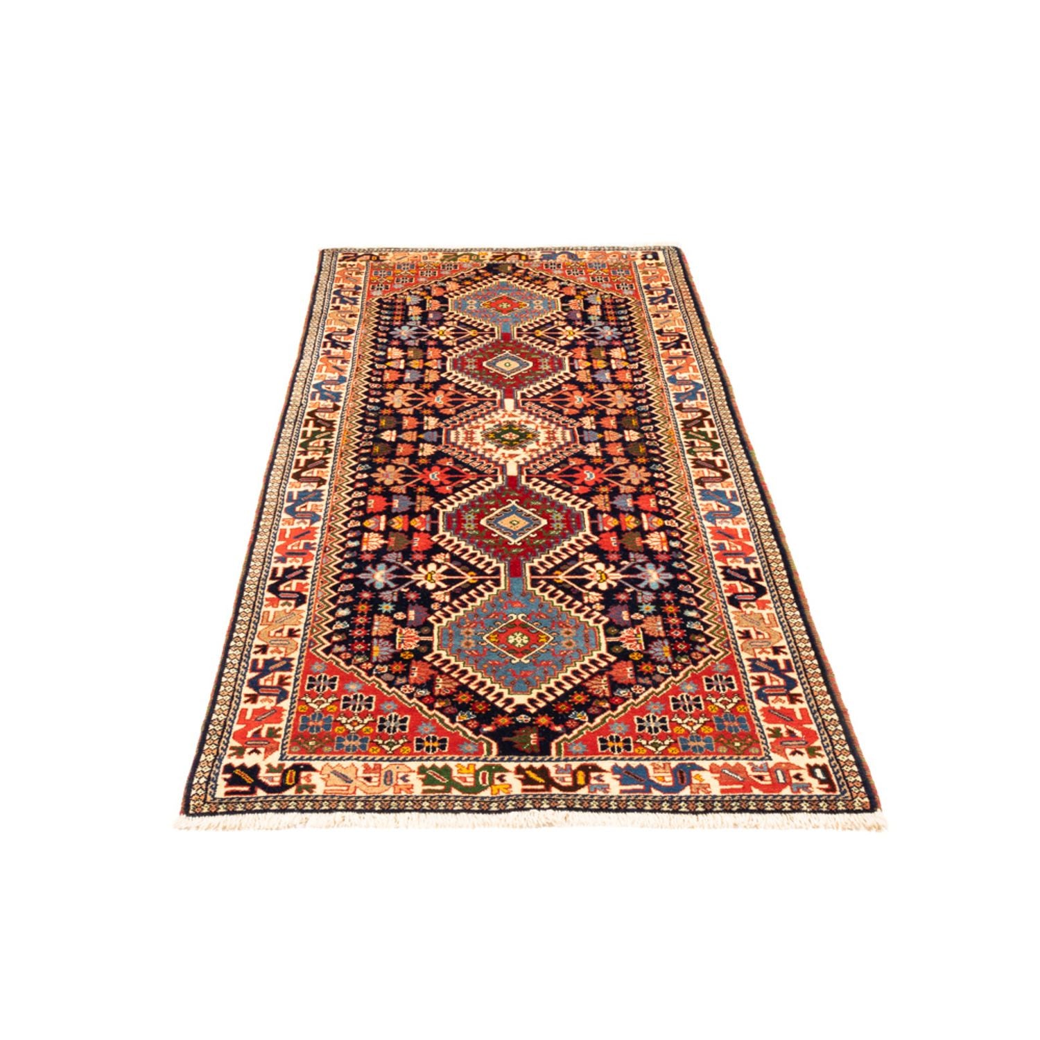 Alfombra de pasillo Alfombra persa - Nómada - 207 x 80 cm - azul oscuro