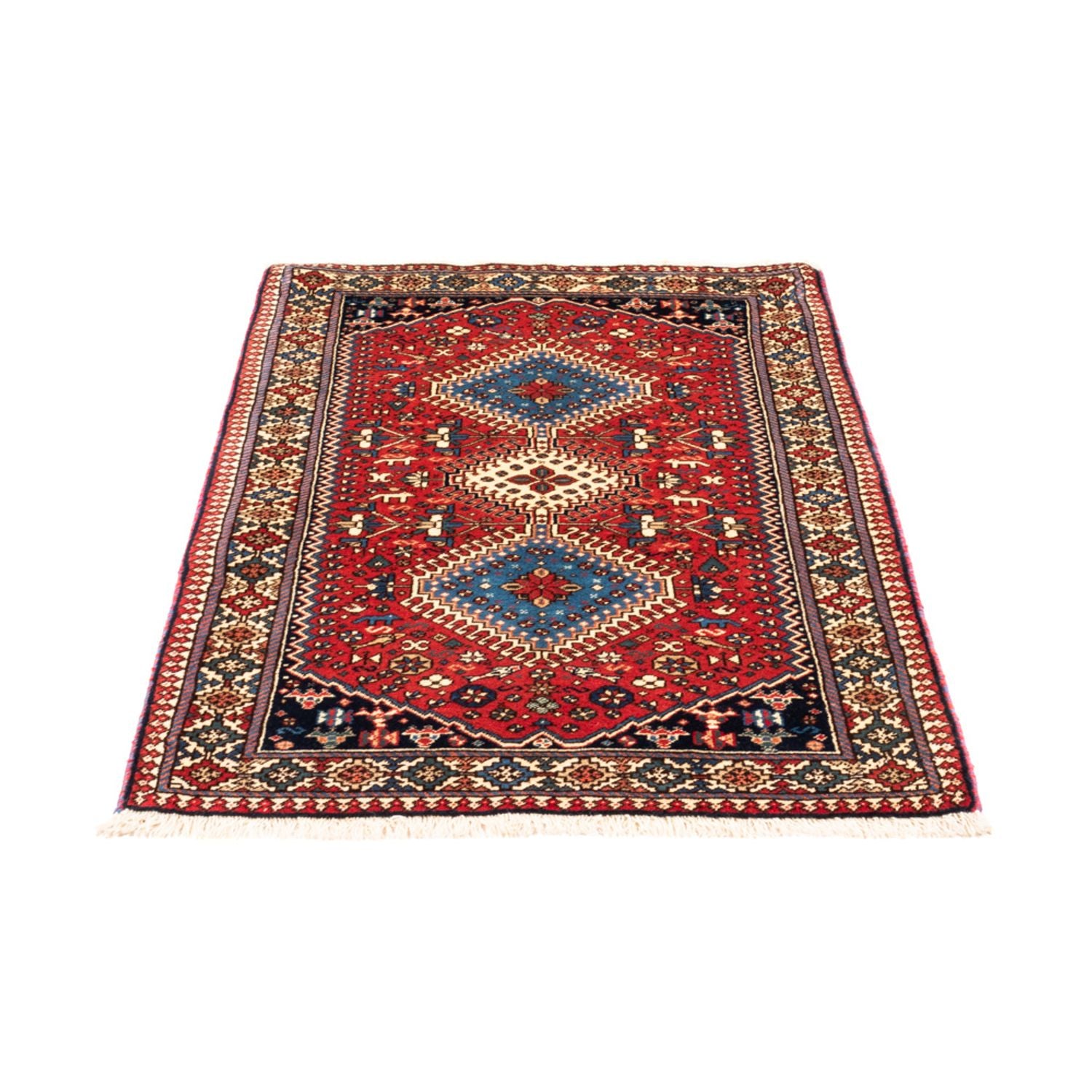 Alfombra persa - Nómada - 132 x 83 cm - rojo