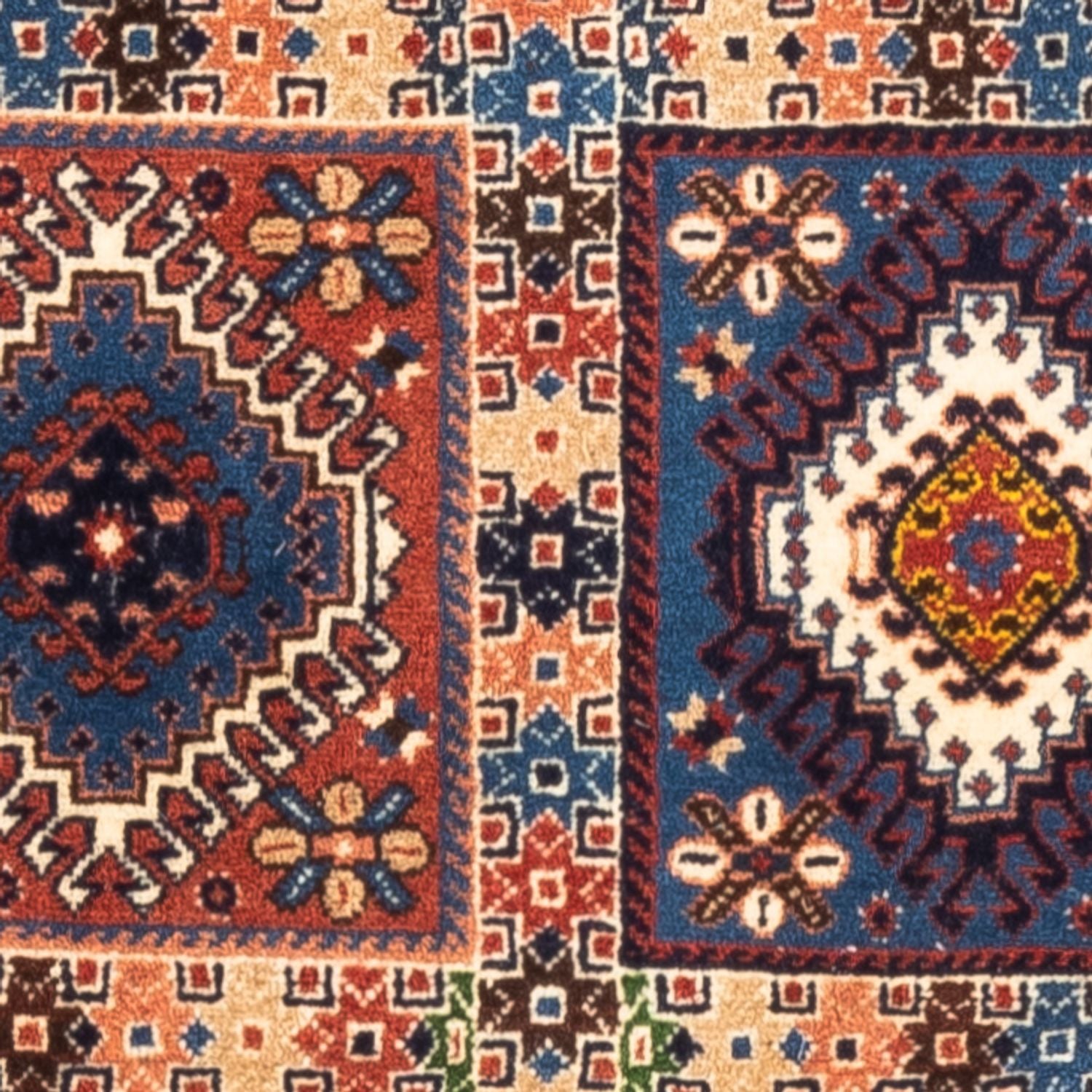 Alfombra persa - Nómada - 124 x 80 cm - multicolor