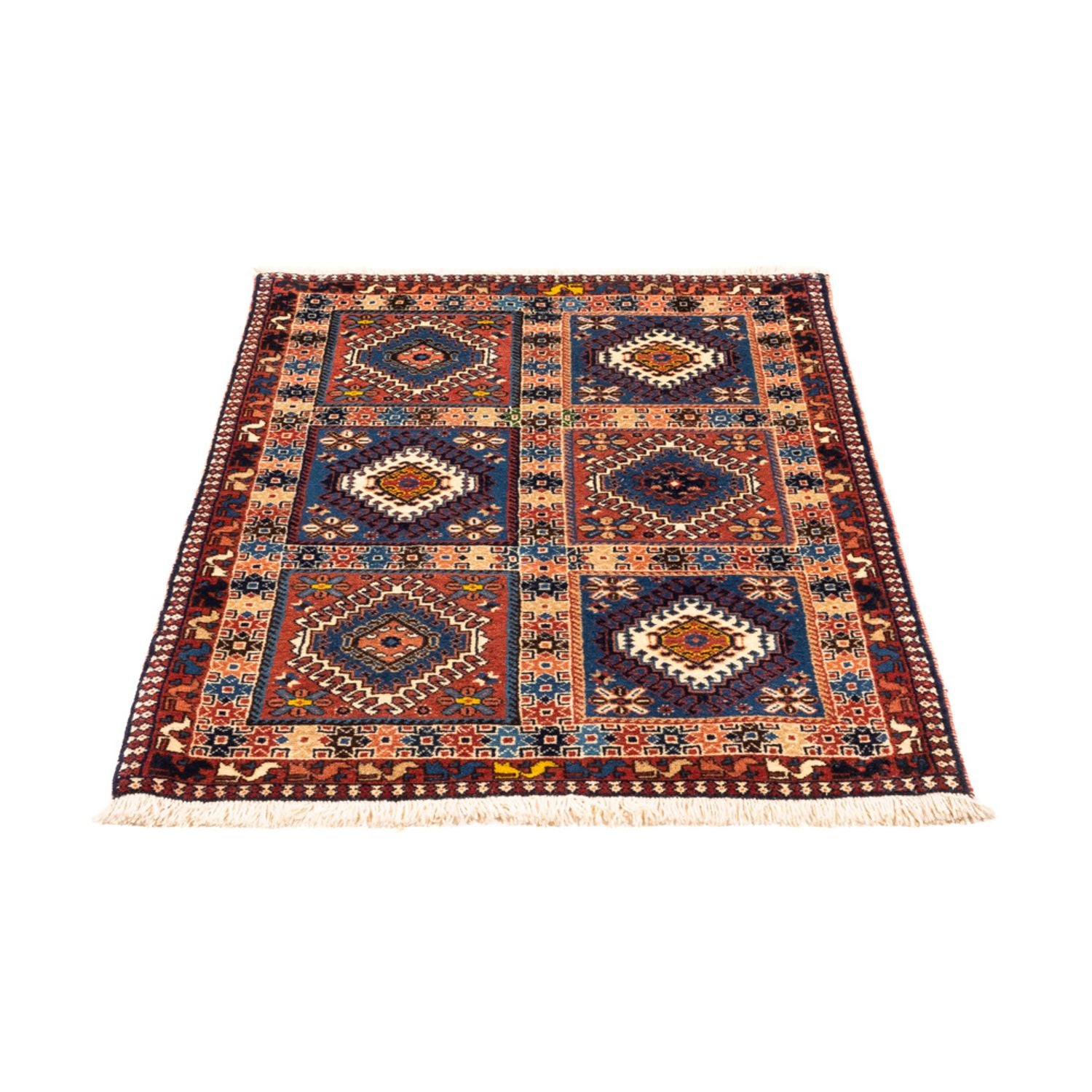 Alfombra persa - Nómada - 124 x 80 cm - multicolor