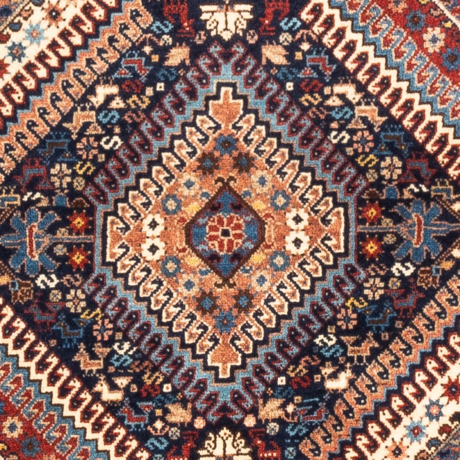 Alfombra persa - Nómada - 128 x 85 cm - azul oscuro