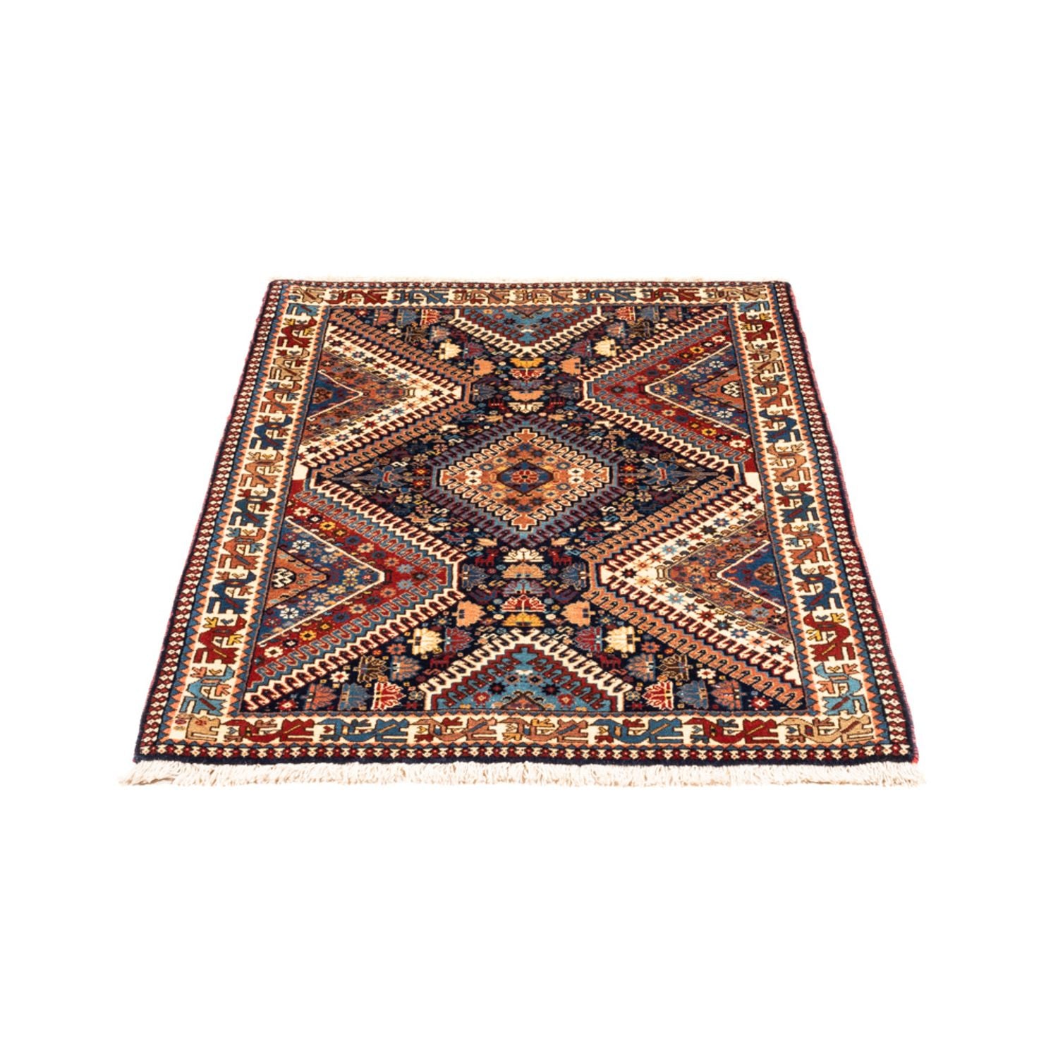 Alfombra persa - Nómada - 128 x 85 cm - azul oscuro
