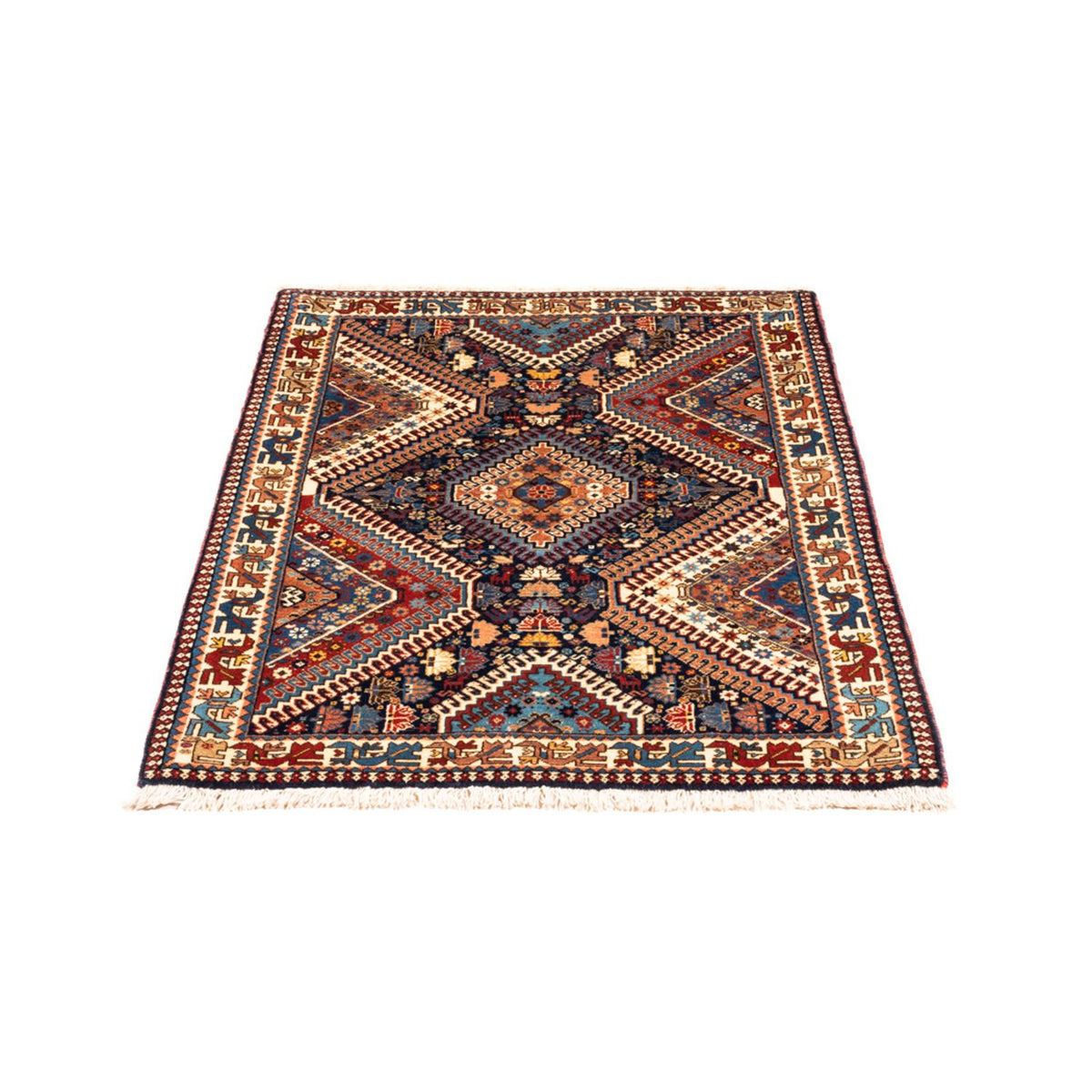 Alfombra persa - Nómada - 128 x 85 cm - azul oscuro