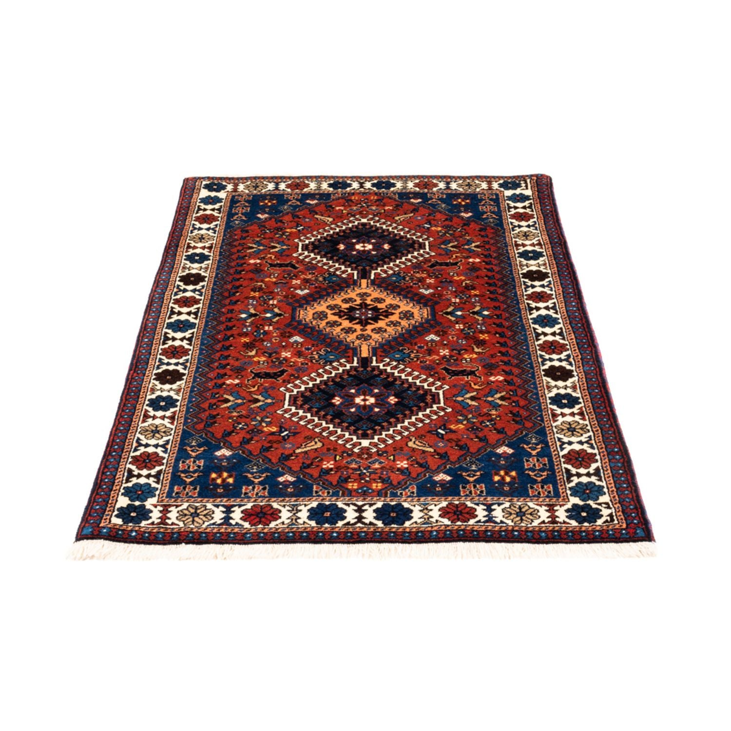 Alfombra persa - Nómada - 130 x 80 cm - rojo