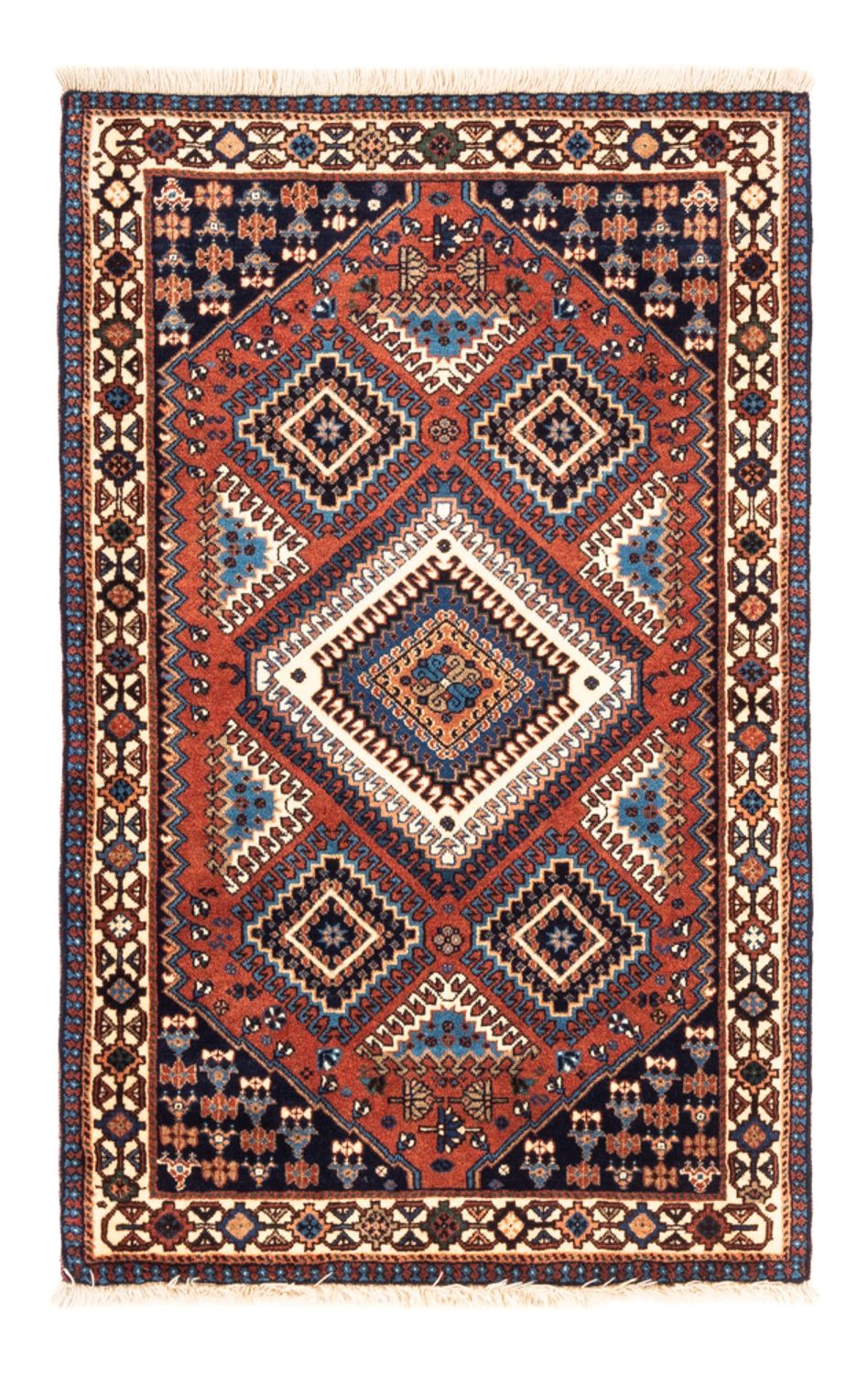 Alfombra persa - Nómada - 126 x 80 cm - rojo