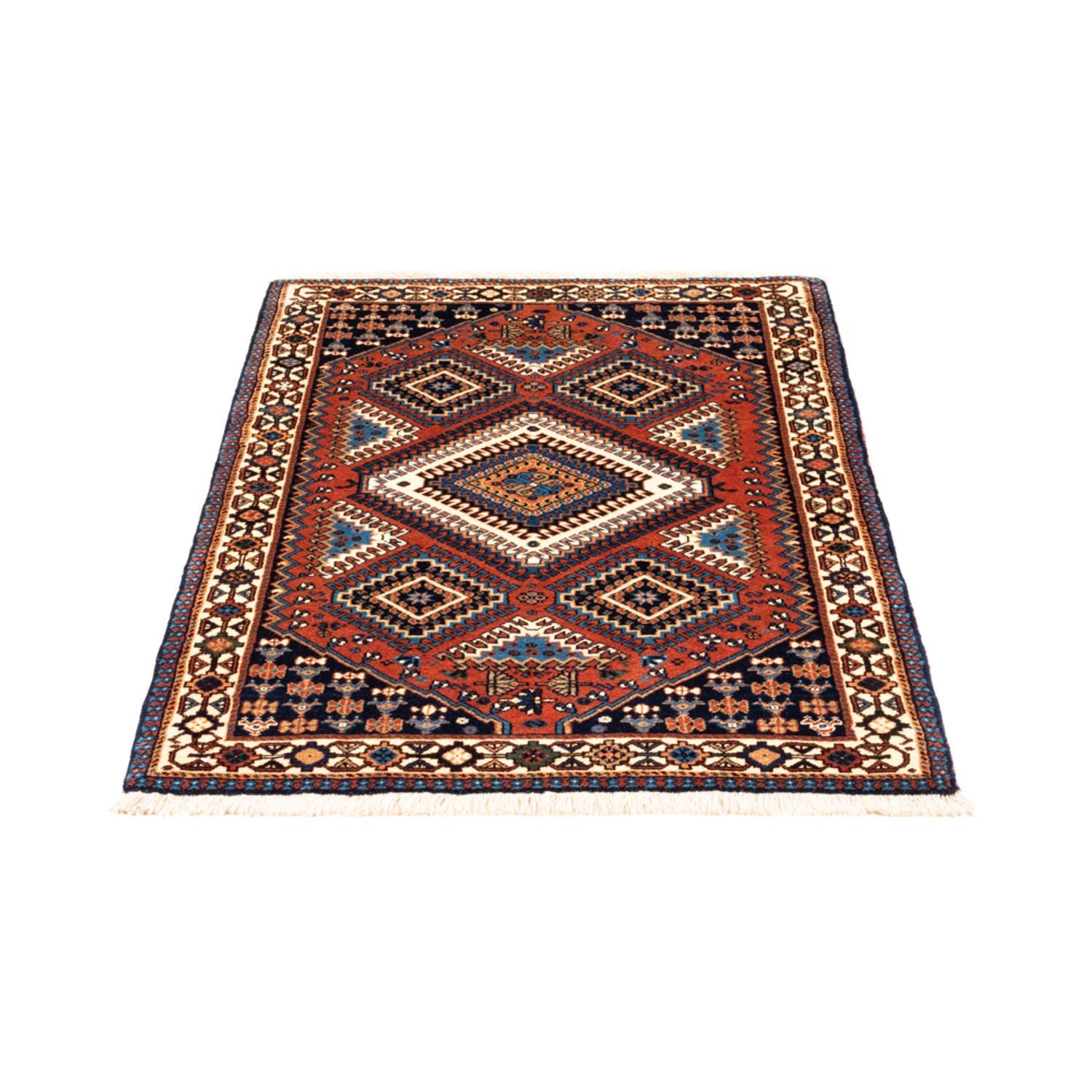 Alfombra persa - Nómada - 126 x 80 cm - rojo